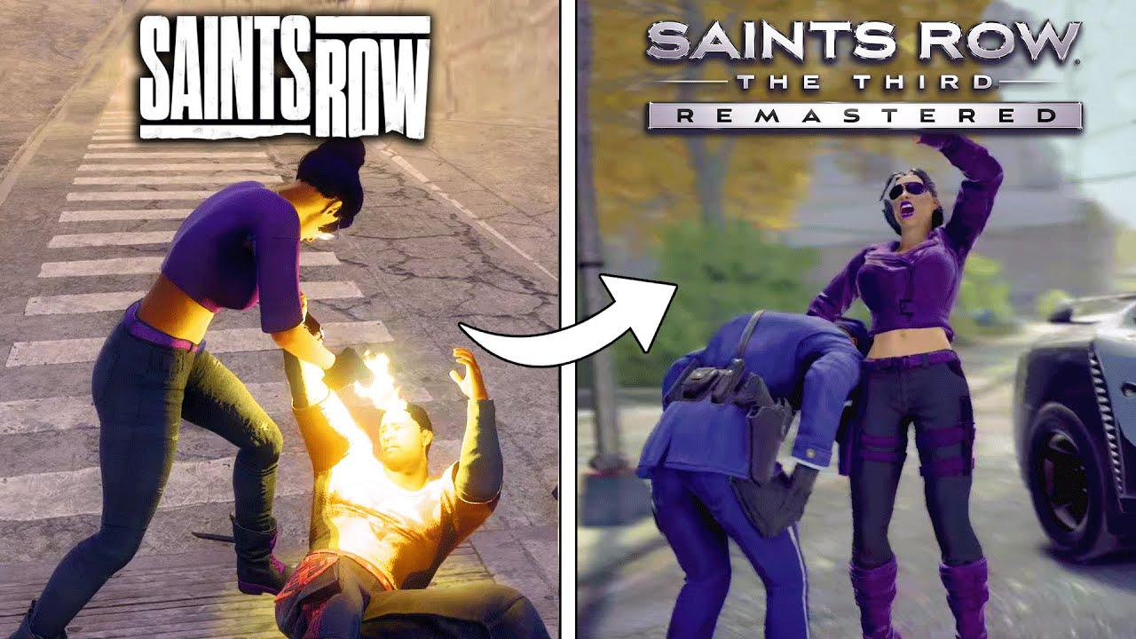 Saints Row 2022 vs Saints Row 3 - Physics and Details Comparison background