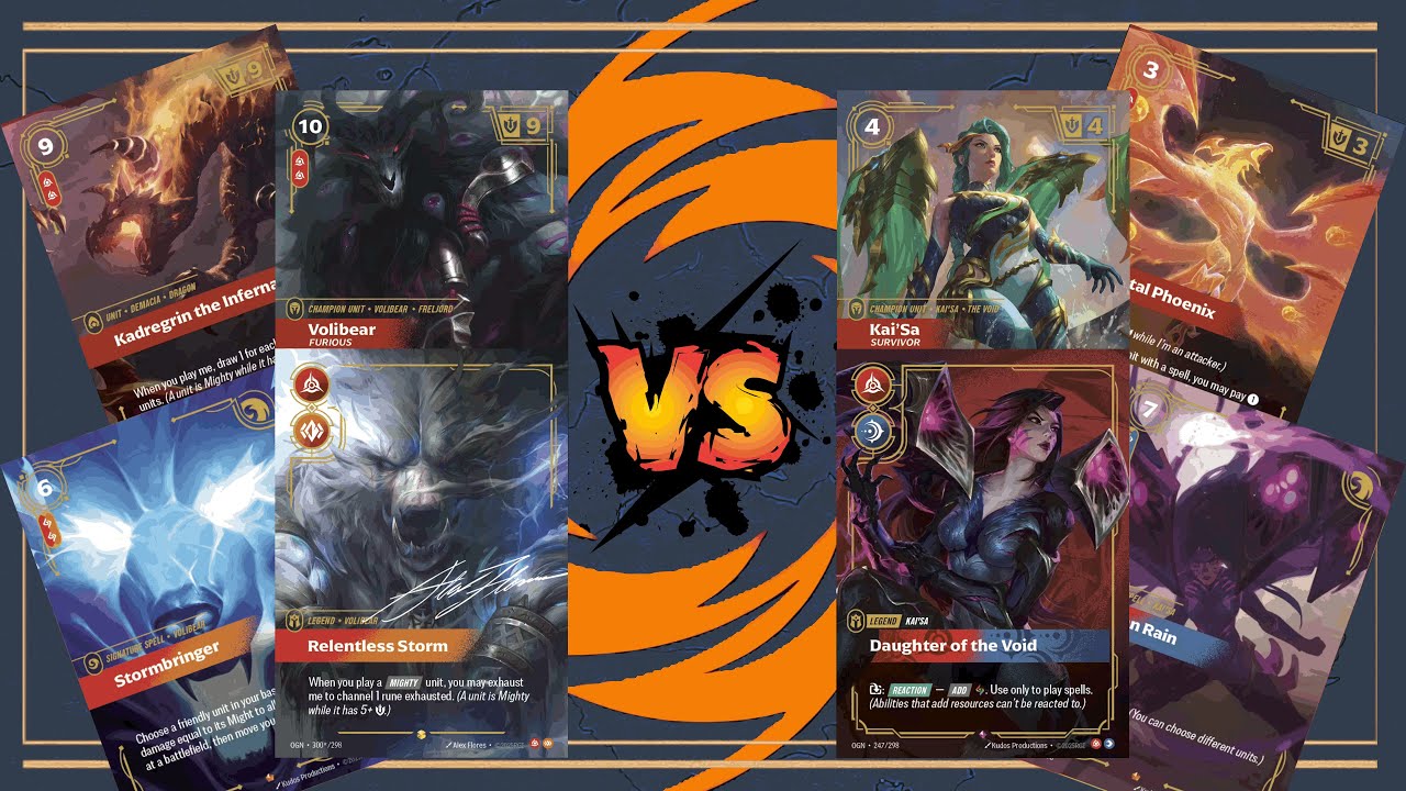 Volibear Dragons vs Kai'Sa Control - Riftbound Live Gameplay #12 background