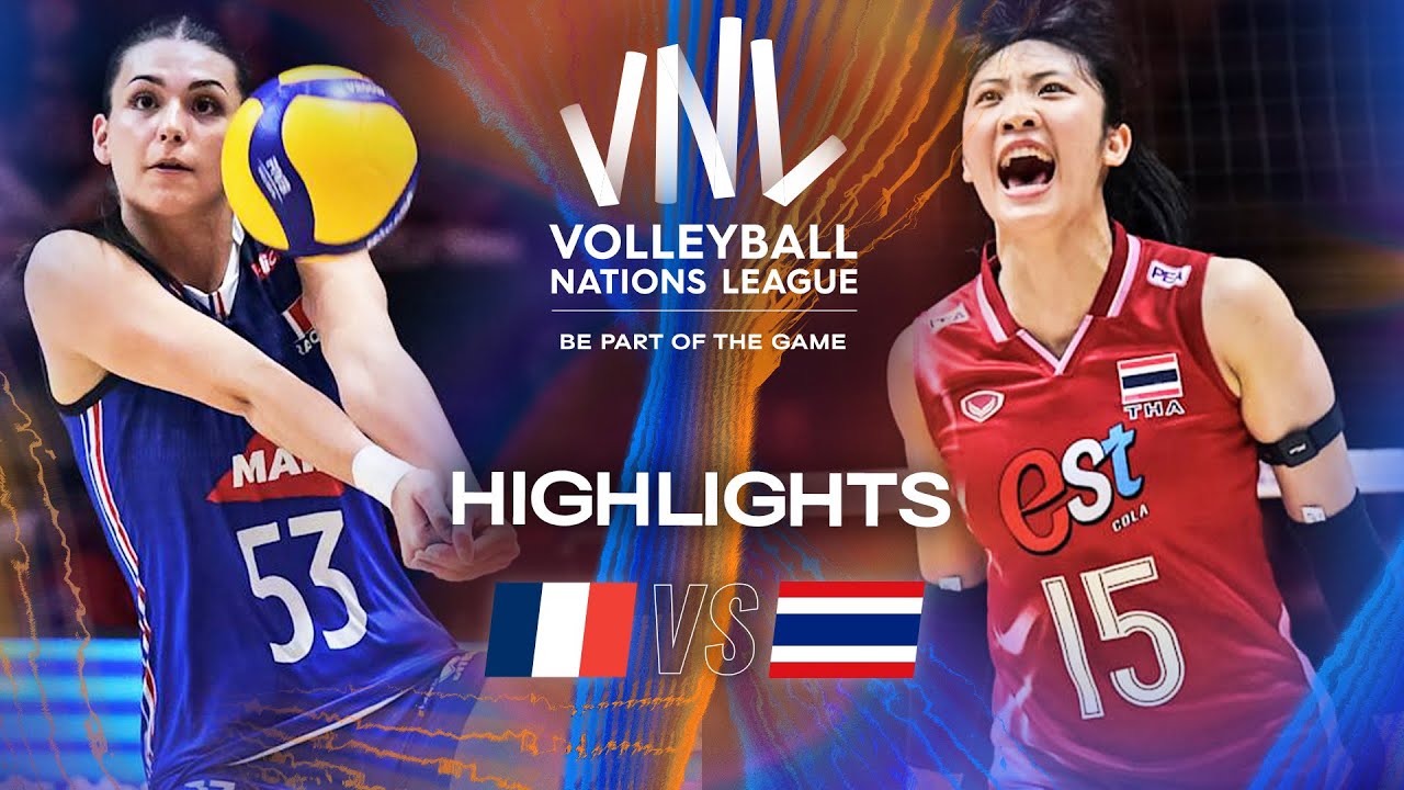France 🇫🇷 vs. Thailand 🇹🇭 - Highlights | Week 1 | Women's VNL 2025 background