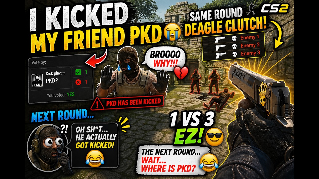 Kick โ Clutch โ Regret ๐ | CS2 Funny Moment #cs2 #counterstrike2 #funnyvideo