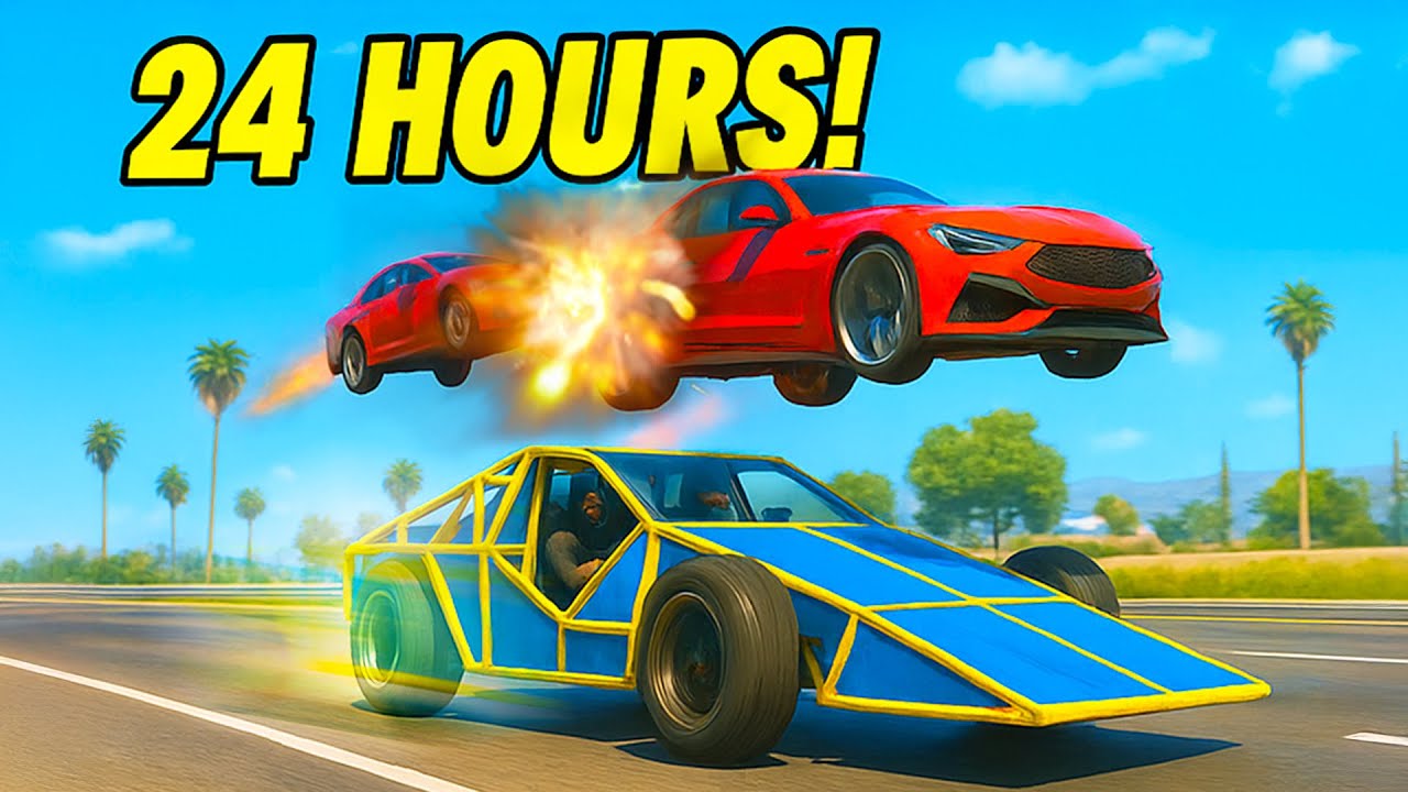 I SPENT 24 HOURS IN A RAMP CAR! (bad idea!) | GTA 5 THUG LIFE #586 background