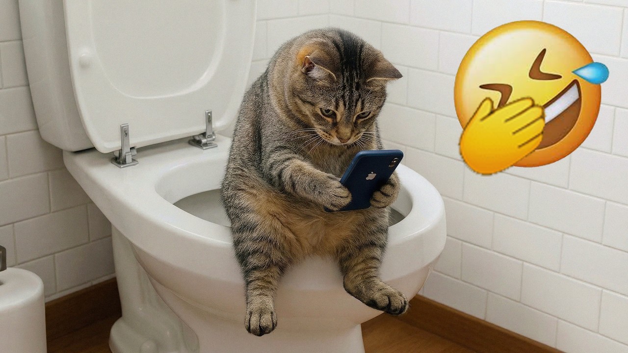 The Most HILARIOUS Cat Fails You'll Watch 100 Times 🤭 Cat On The Toilet | Funny Cat Moments