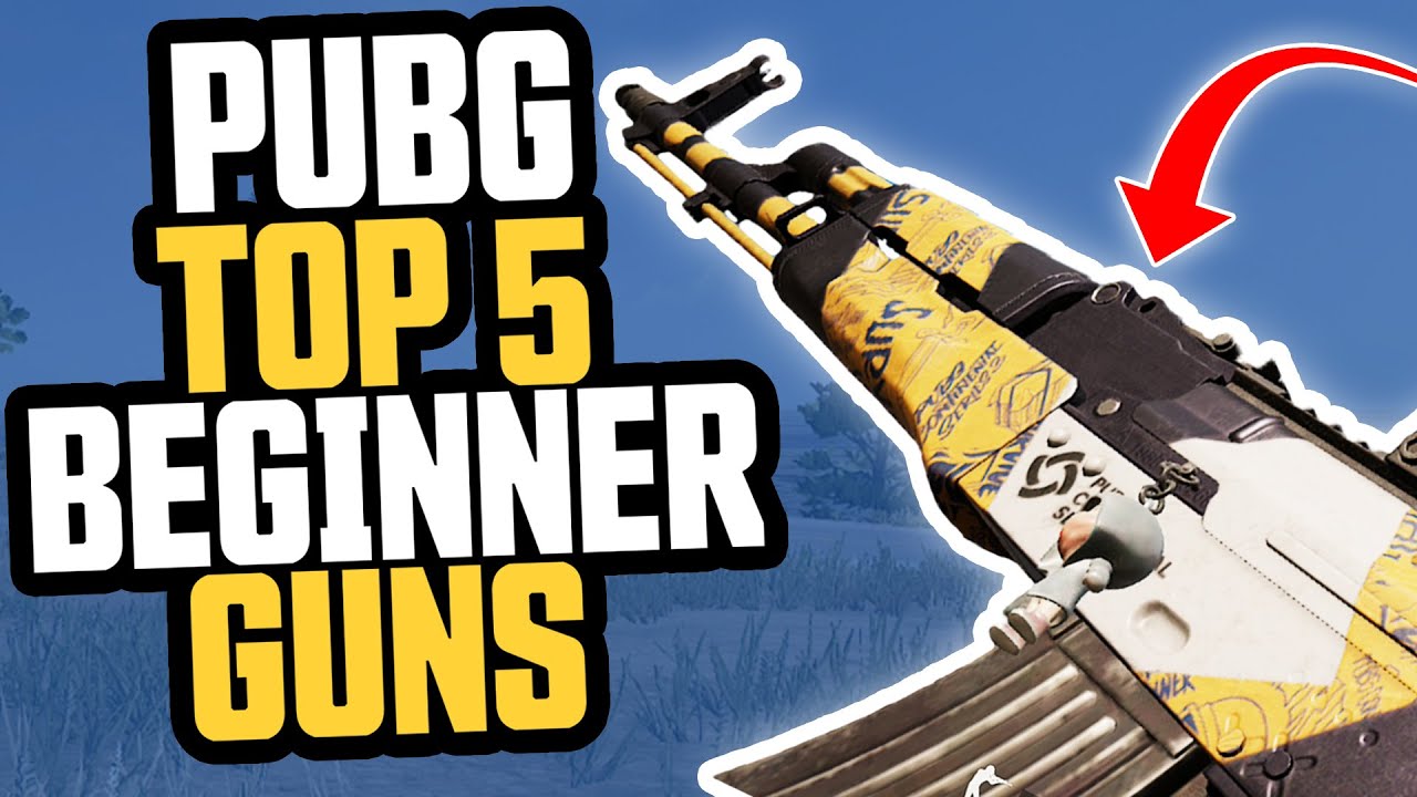PUBG // Top 5 BEST GUNS for beginners (Xbox, PS4 & PC) -- PUBG Tips background