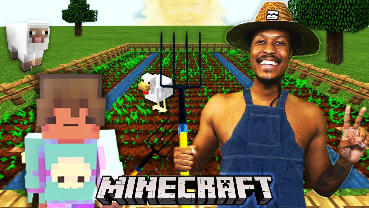 Becoming BIG BOY FARMERS in Minecraft (some slight Hixen betrayal.. sorry bru...) | EEZYCRAFT #3 background