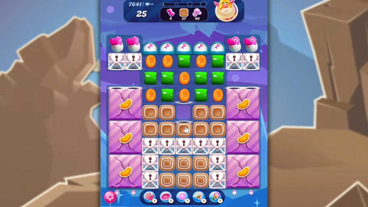 Candy Crush Saga LEVEL 7641 NO BOOSTERS (new version)🐟☑️ background