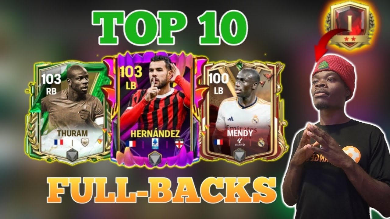 Top 10 Full-Backs (LB/RB) for H2H after Seasonal Update! - FC MOBILE background