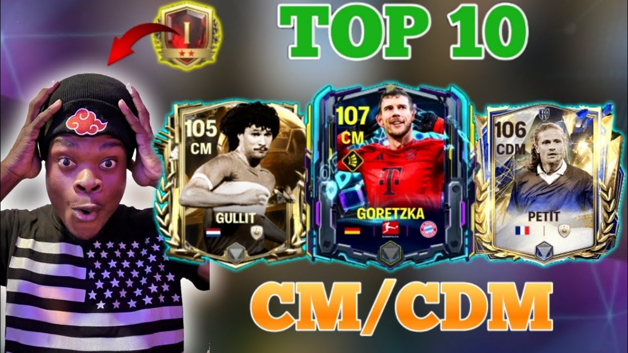 Top 10 Midfielders (CM/CDM) For H2H after CODE: Neon Update! || Top 50 h2h player - FC MOBILE background
