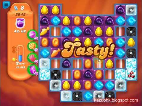 Candy Crush Soda Saga Level 2943 ( 0 boosters , Walkthrough Gameplay ) background