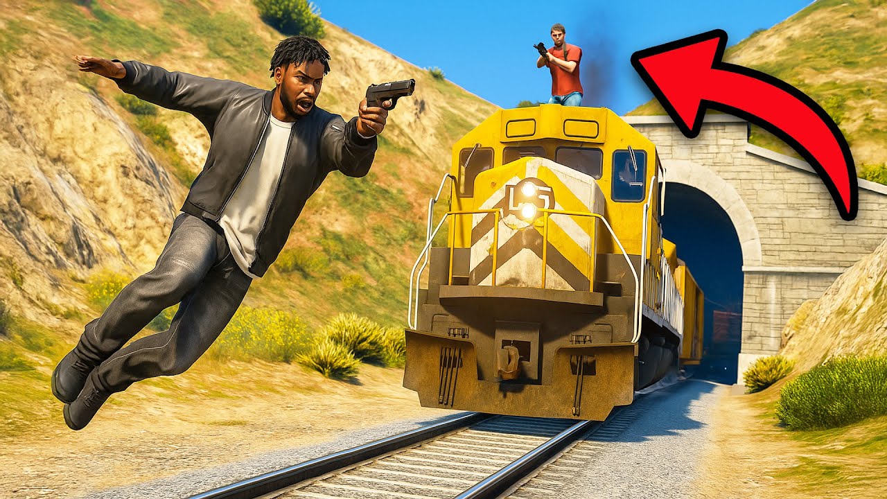 THE MOST INSANE TRAIN ESCAPE IN GTA 5 HISTORY! | GTA 5 THUG LIFE #585 background