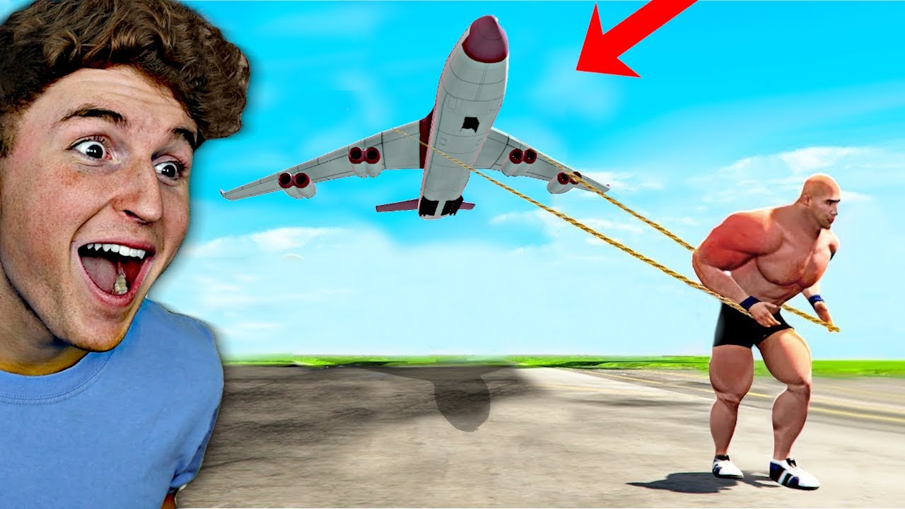 Playing GTA 5 As The Worlds STRONGEST MAN.. (GTA 5 Mods)