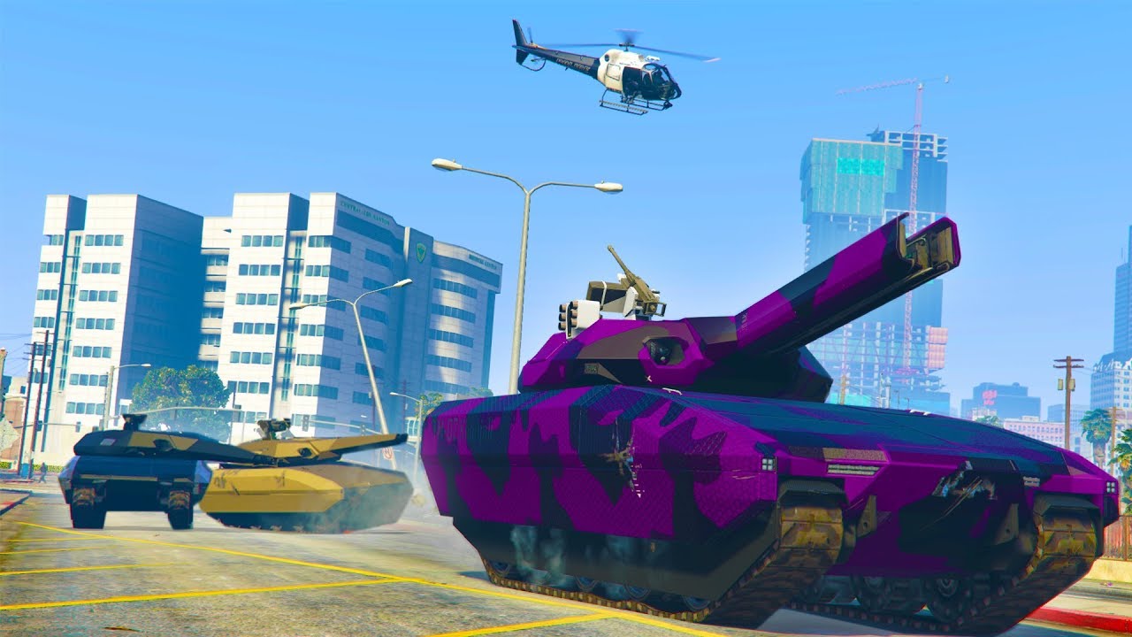 TANKS TAKE OVER THE CITY! *INSANE!* | GTA 5 THUG LIFE #234 background