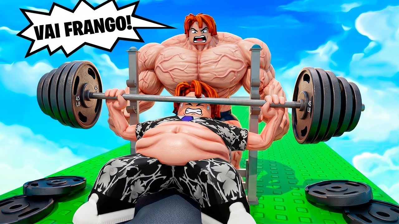 VOCÊ É MUITO FRACO MAS GANHA FORÇA POR SEGUNDO SEM LIMITE NO ROBLOX ♾️💪