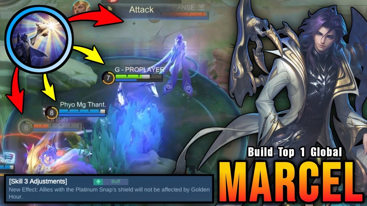 MVP Play!! New Buffed Marcel is Crazy!! - Build Top 1 Global Marcel ~ MLBB background
