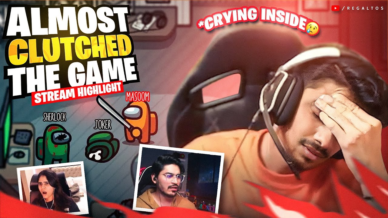 ALMOST CLUTCHED THE GAME || AMONG US HIGHLIGHTS background