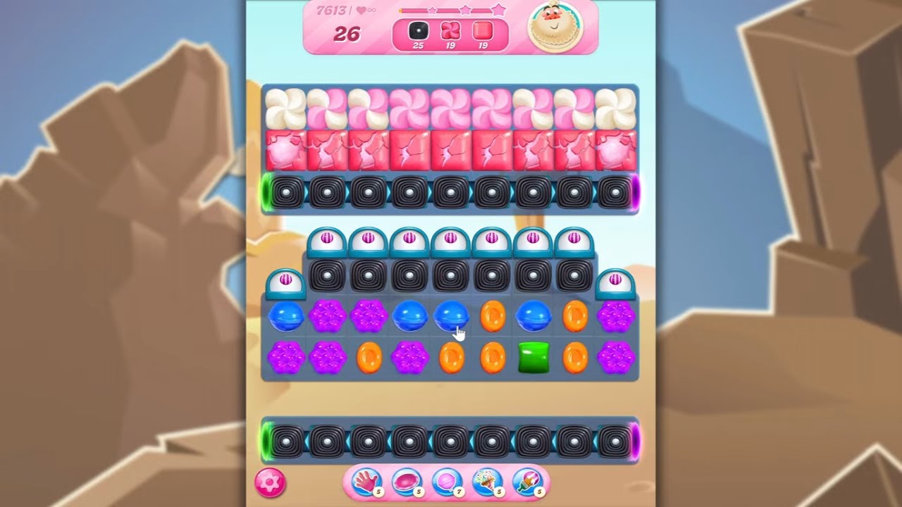 Candy Crush Saga LEVEL 7613 NO BOOSTERS (new version)🐟☑️