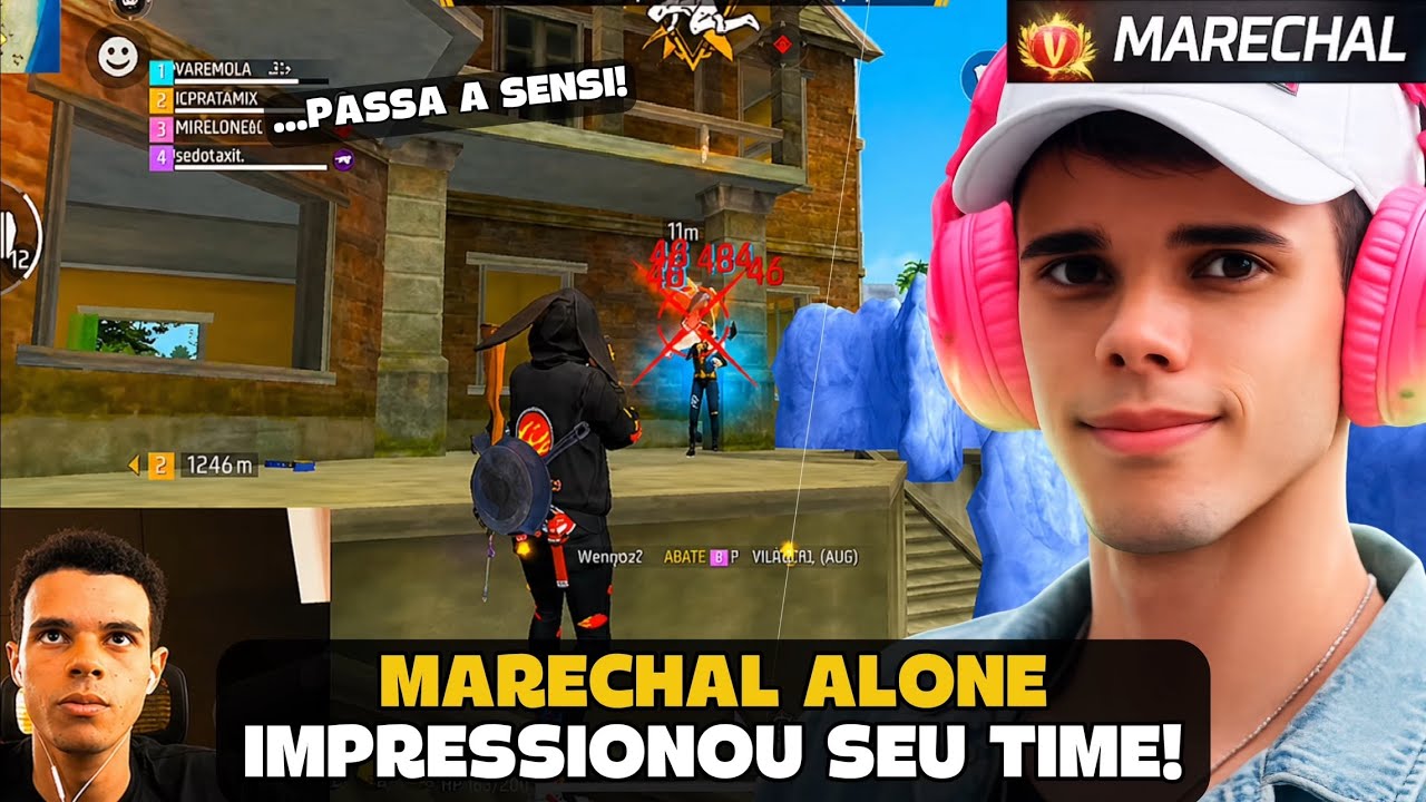 MARECHAL DEIXOU OS ALEATORIOS IMPRESSIONADOS! FREE FIRE - MARECHAL HIGHLIGHTS