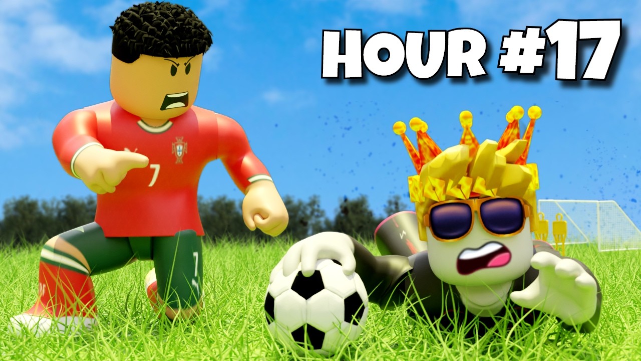 I Trained Like Cristiano Ronaldo for 24 Hours in Roblox! background