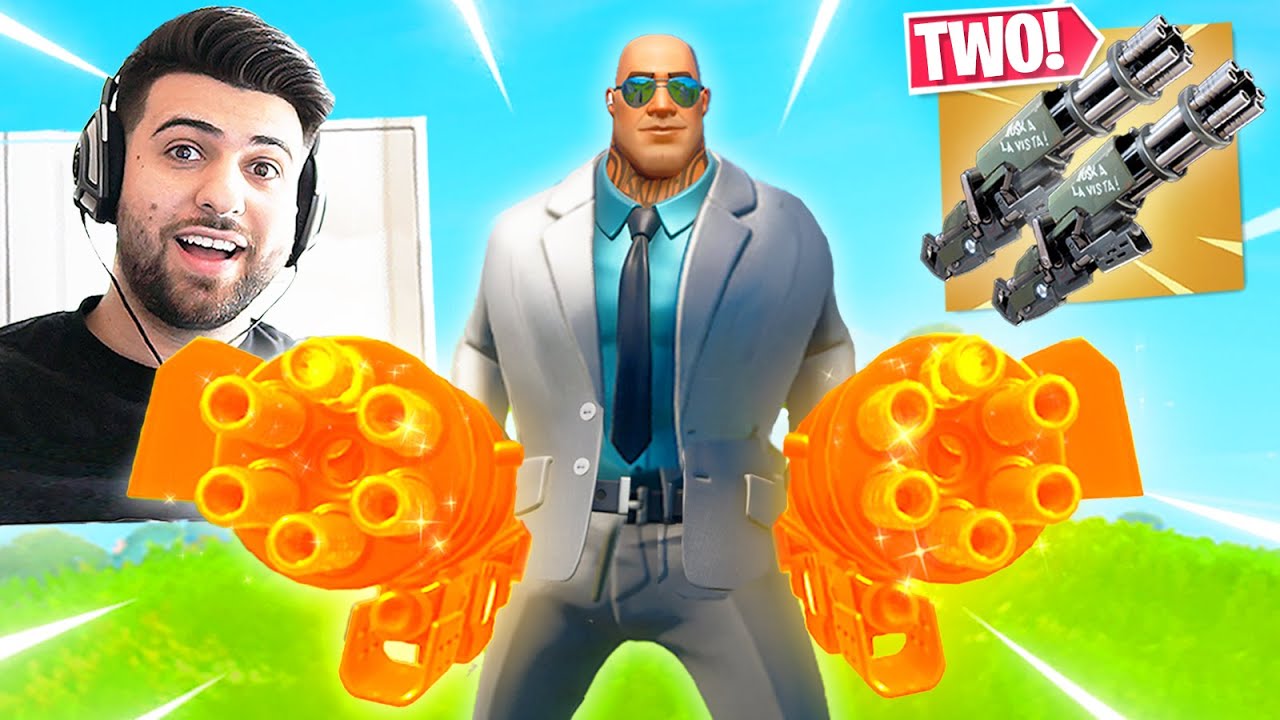 How To Get TWO *MYTHIC* MINIGUNS! (Broken!) - Fortnite Battle Royale Challenge background