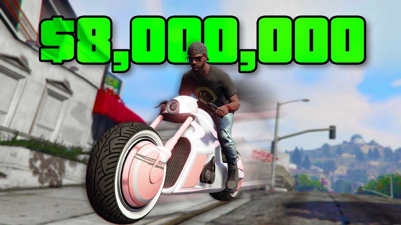 FIRST TO HIT ME OFF MY BIKE WINS $8,000,000! | GTA 5 THUG LIFE #373 backdrop