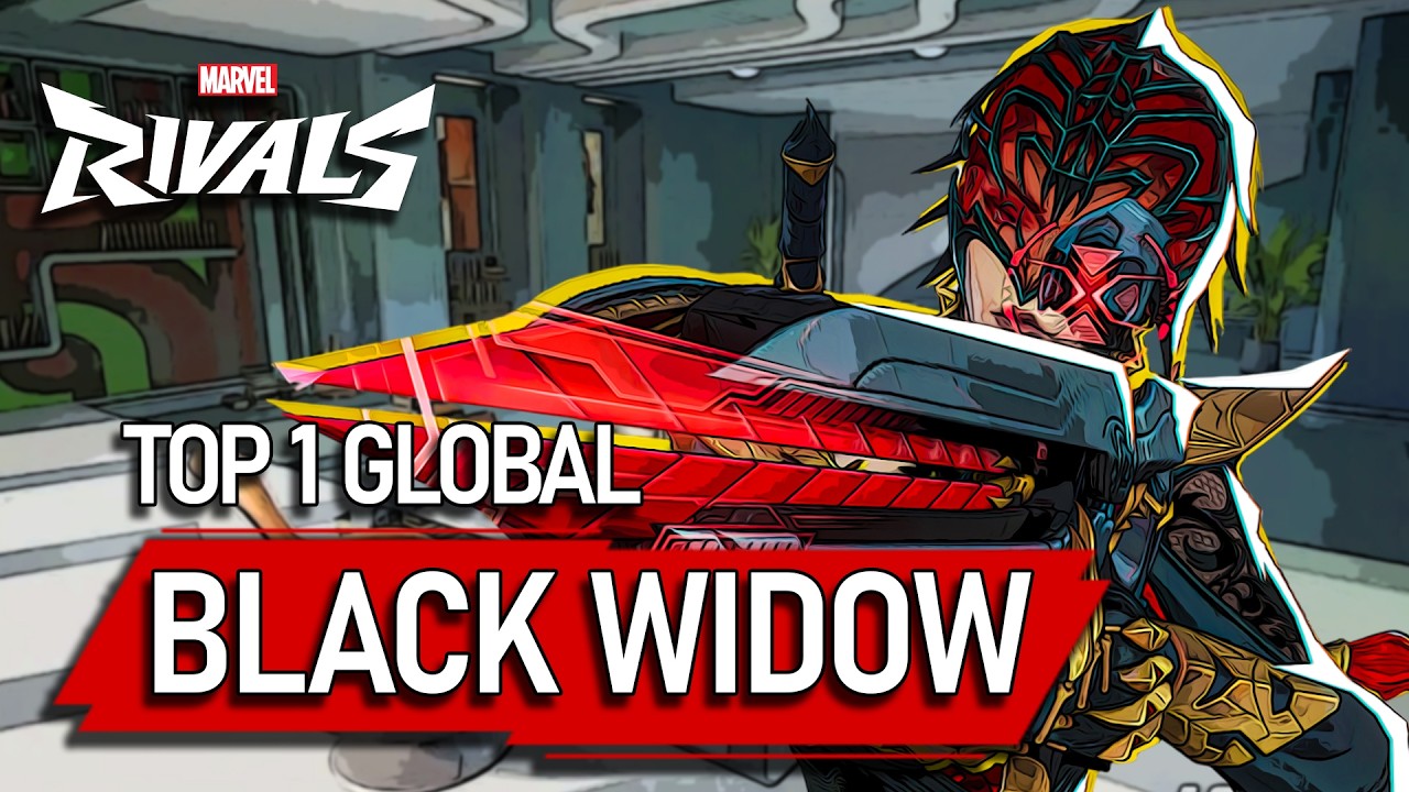 TOP 1 GLOBAL BLACK WIDOW ! zazzastack - MARVEL RIVALS PRO background