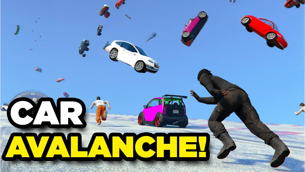 SURVIVING A CAR AVALANCHE IN GTA 5! (impossible!) backdrop