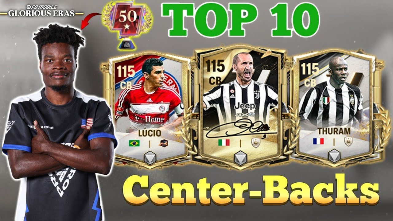 Top 10 Center-Backs(CB) for H2H after GLORIOUS ERAS Update! || Top 50 h2h player - FC MOBILE background