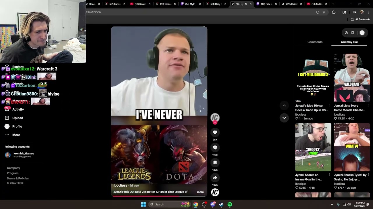 Jynxzi Thought Dota Copied League of Legends...