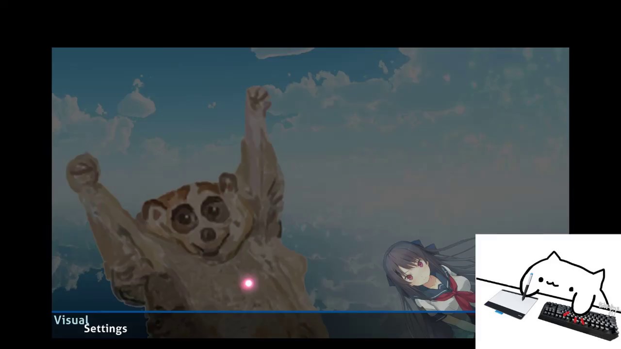 Bongo cat plays Osu! background