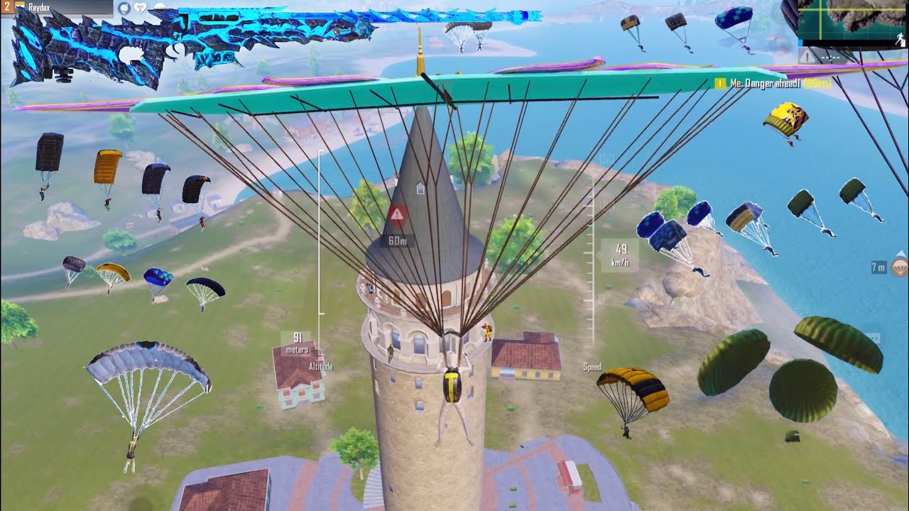 Omgπ₯΅MY REALLY BEST LANDING inGALATA TOWERπ₯%100 FLAREGUN LOCATIONπ± PUBG Mobile background