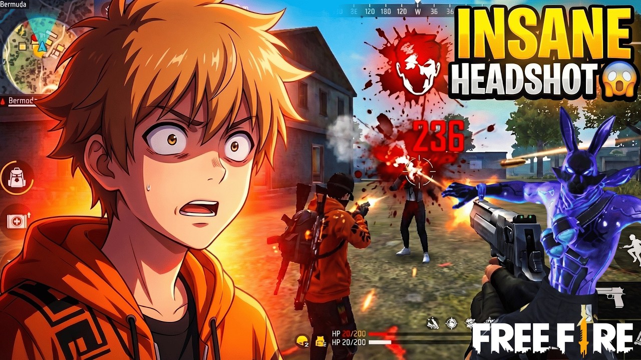 INSANE HEADSHOT STREAK 😱🔥 | Free Fire Pro Gameplay