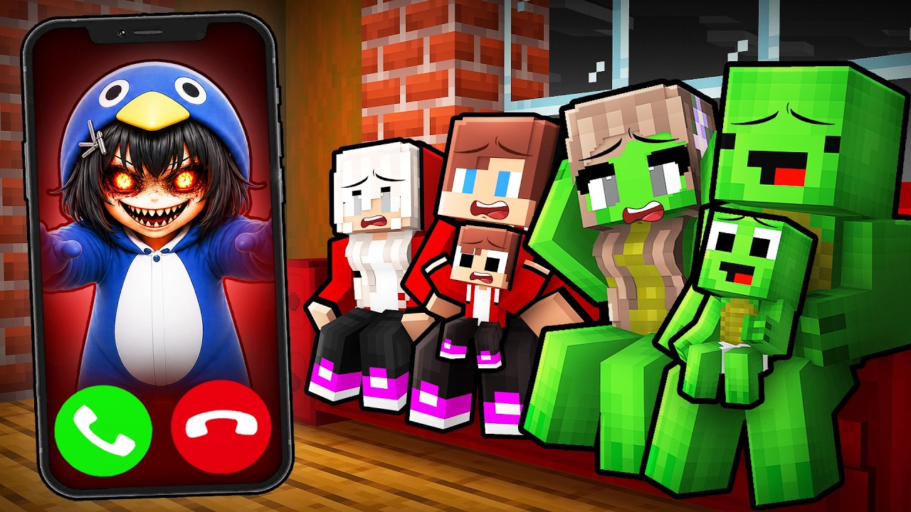 Why SCARY RUMI GUGU GAGA Called JJ and Mikey Family at Night in Minecraft! - Maizen