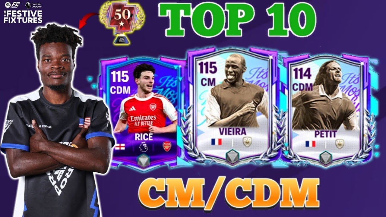 Top 10 Midfielders (CM/CDM) for H2H after Festive Fixtures UPDATE! || Top 50 h2h player - FC MOBILE