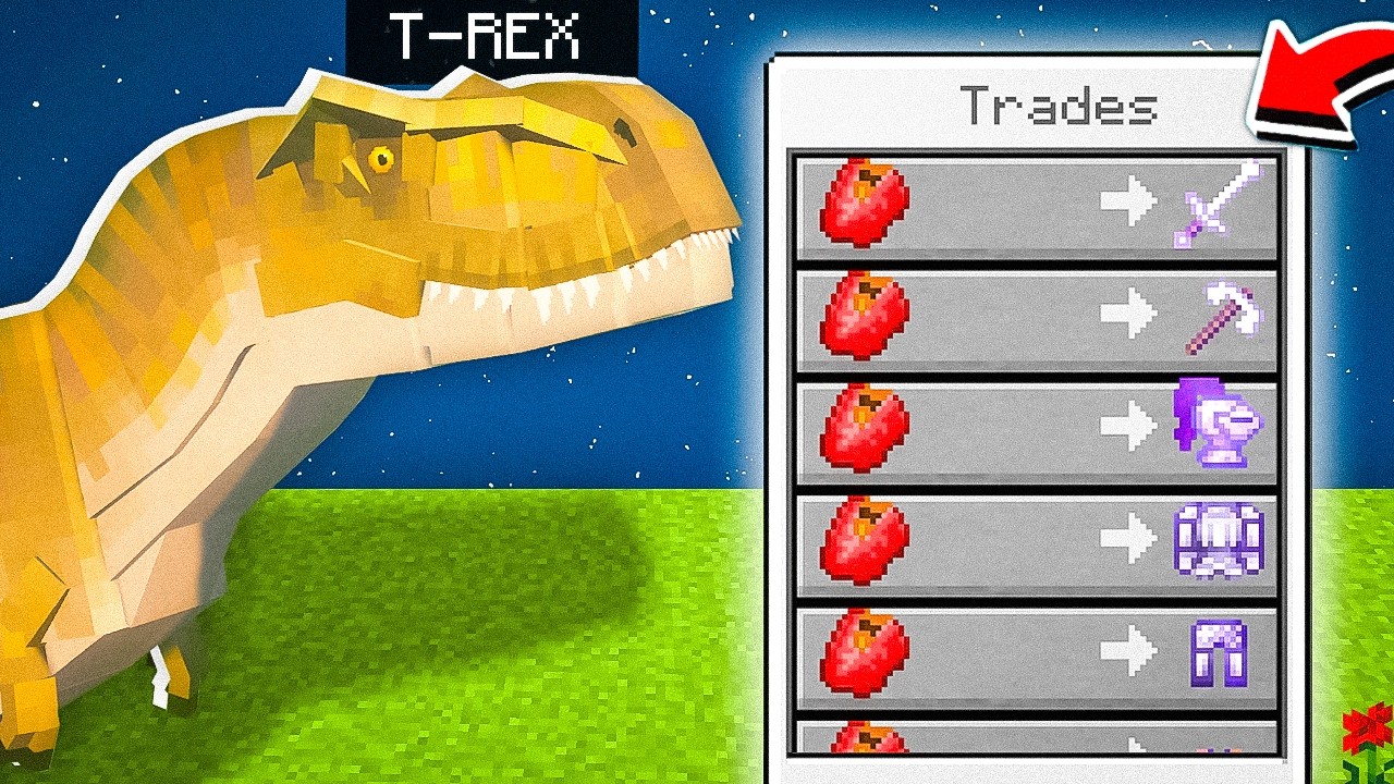 Minecraft, But Dinosaurs Trade OP Items...