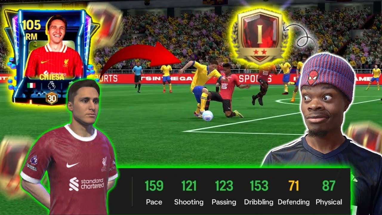 Top 50 H2H Player Grinding to FC Champion I 105 Max ranked Federico Chiesa is ILLEGALđ - FC Mobile backdrop