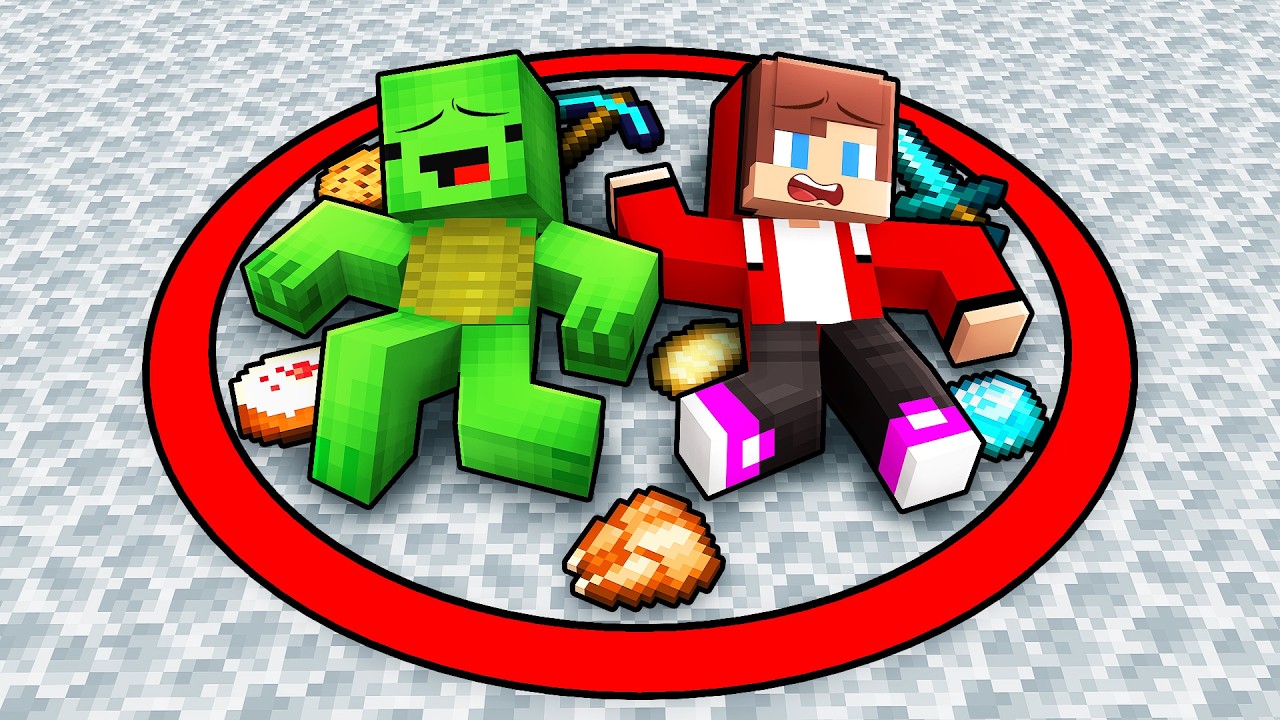 Mikey and JJ CAN’T LEAVE this CIRCLE on the MOON (Maizen Minecraft)