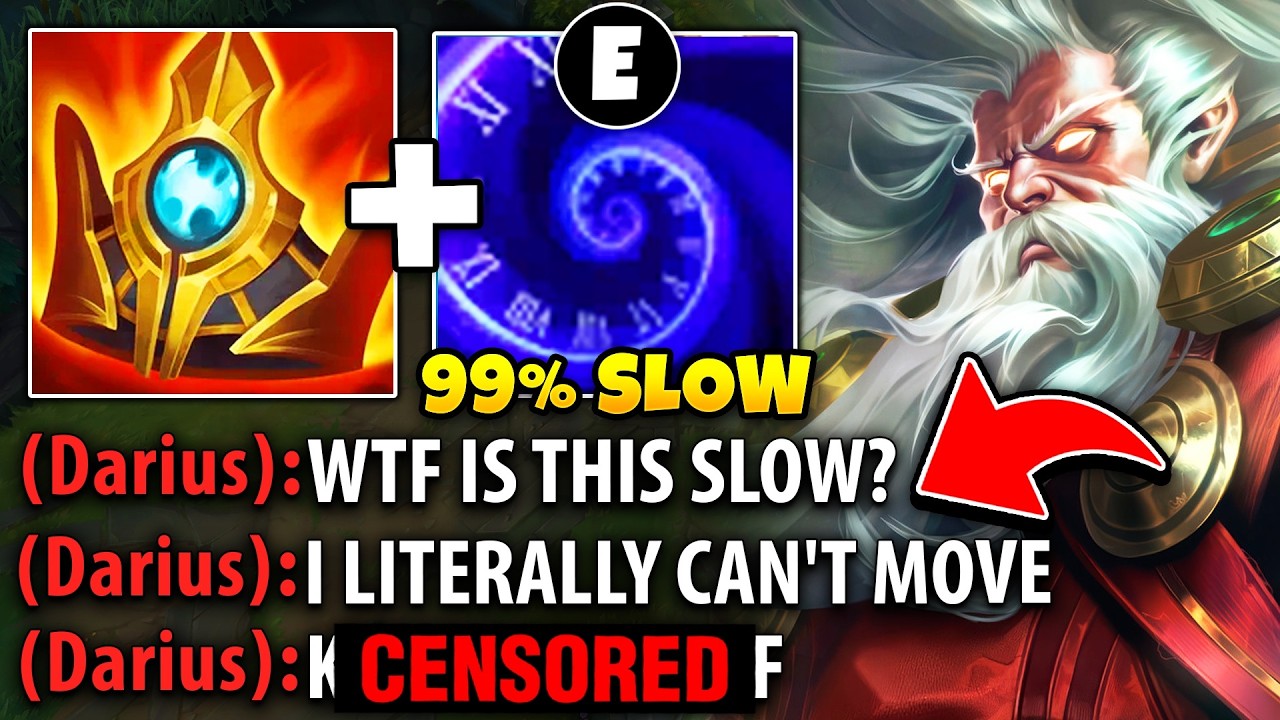 I made the enemy Darius LOSE HIS MIND with Zilean top (HE WAS SO MAD)