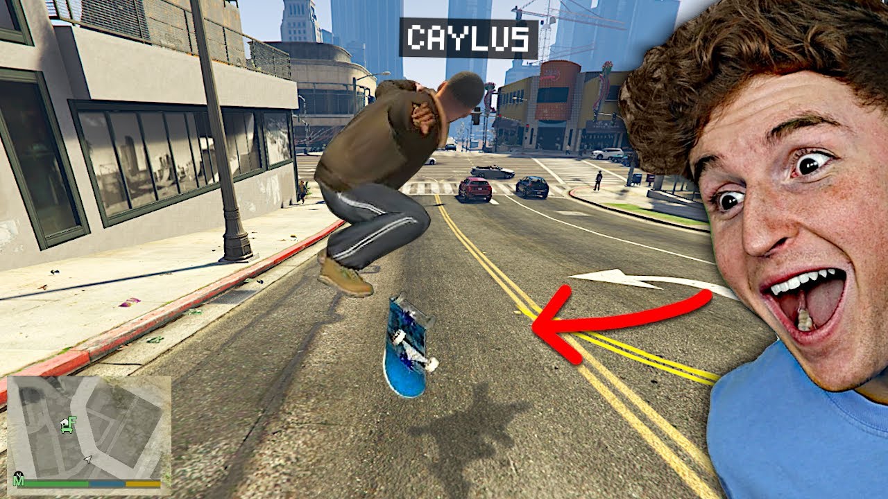 Playing GTA 5 As A Professional SKATEBOARDER! (GTA 5 Mods) background