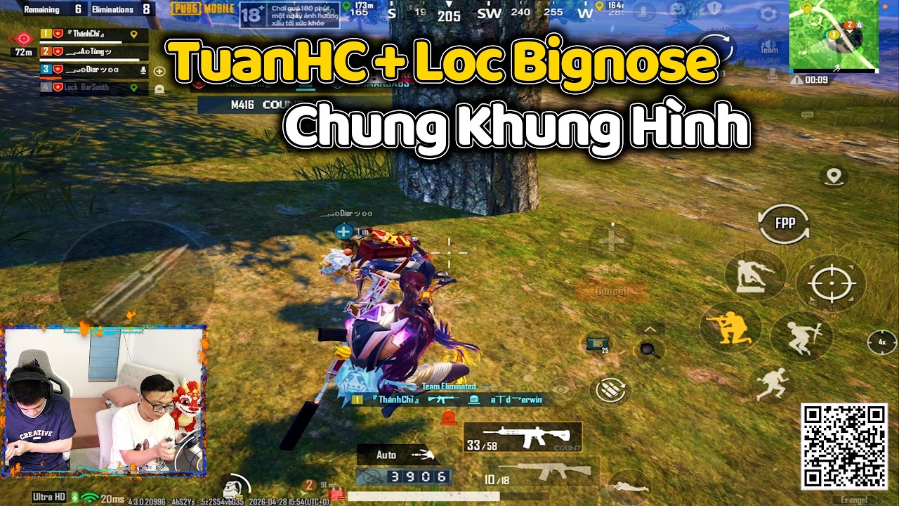 PUBG Mobile | Lần Đầu Tiên TuanHC vs Loc Bignose Chung 1 Khung Hình Càn Quét Rank Tối Thượng