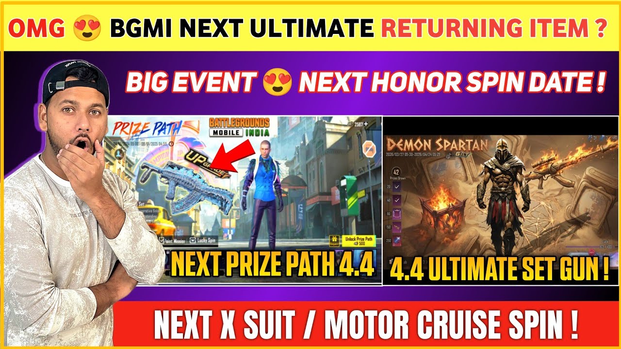 GOOD NEWS ๐ Next Prize Path in Bgmi | Bgmi Next Ultimate Set | Honor Spin Date | Bgmi 4.4 Update