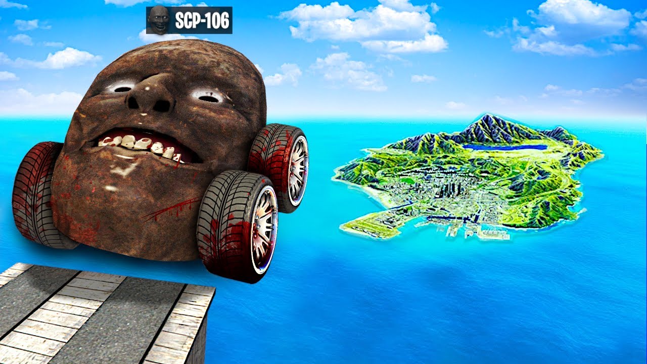 Jumping SCP CARS Across The ENTIRE MAP In GTA 5.. (Mods) background