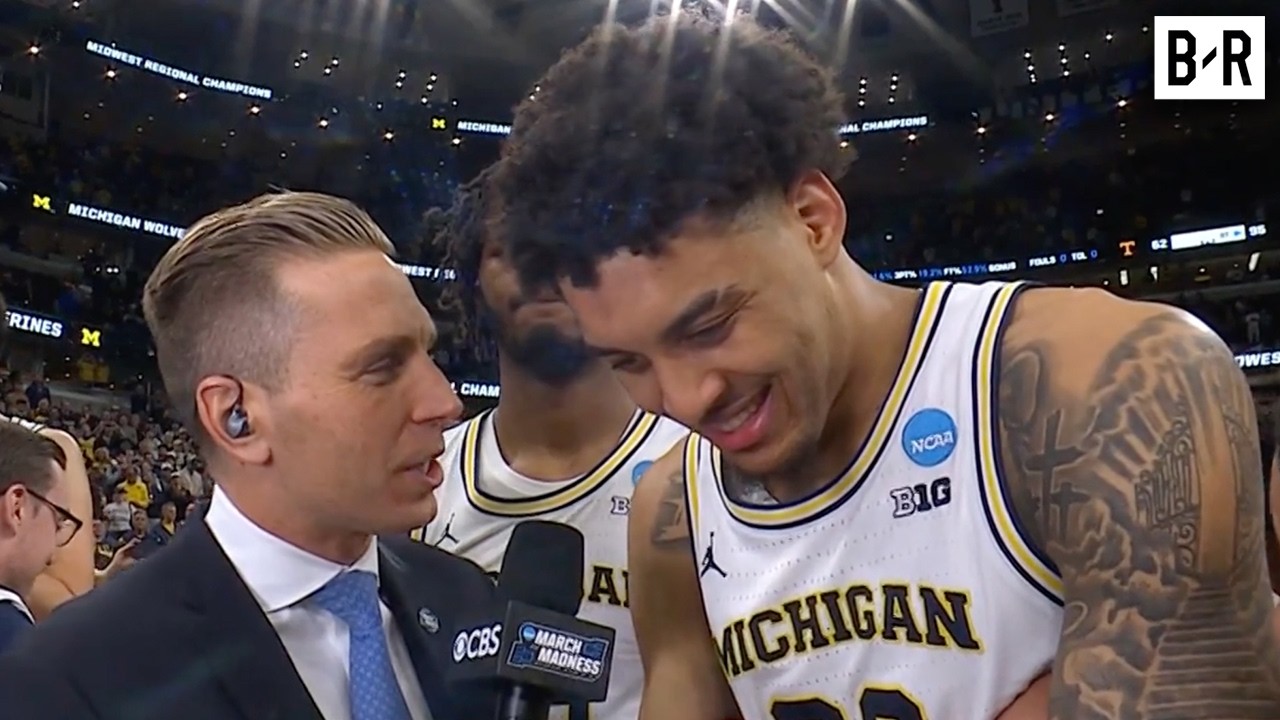 Dusty May & Yaxel Lendeborg React to Advancing to Final Four | March Madness 2026 background