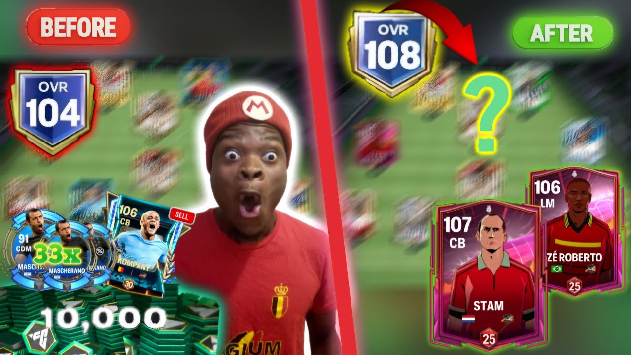 Trying to reach 108 overall. Is it even possible? FC 1 Top 50 H2H player Team UPGRADE!ЁЯФе - FC MOBILE backdrop