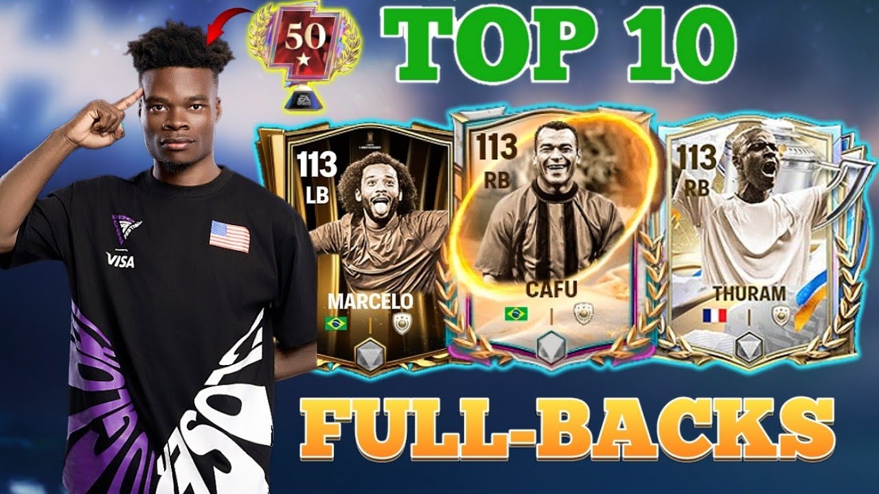 Top 10 fullbacks (LB/RB) for H2H after FOOTYVERSE Update! || Top 50 h2h player - FC MOBILE background
