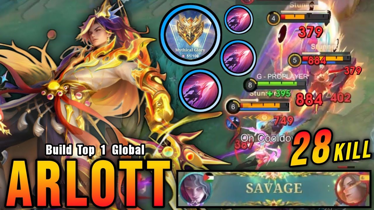 28 Kills + SAVAGE!! Finally Best Item for Arlott 100% Deadly!! - Build Top 1 Global Arlott ~ MLBB