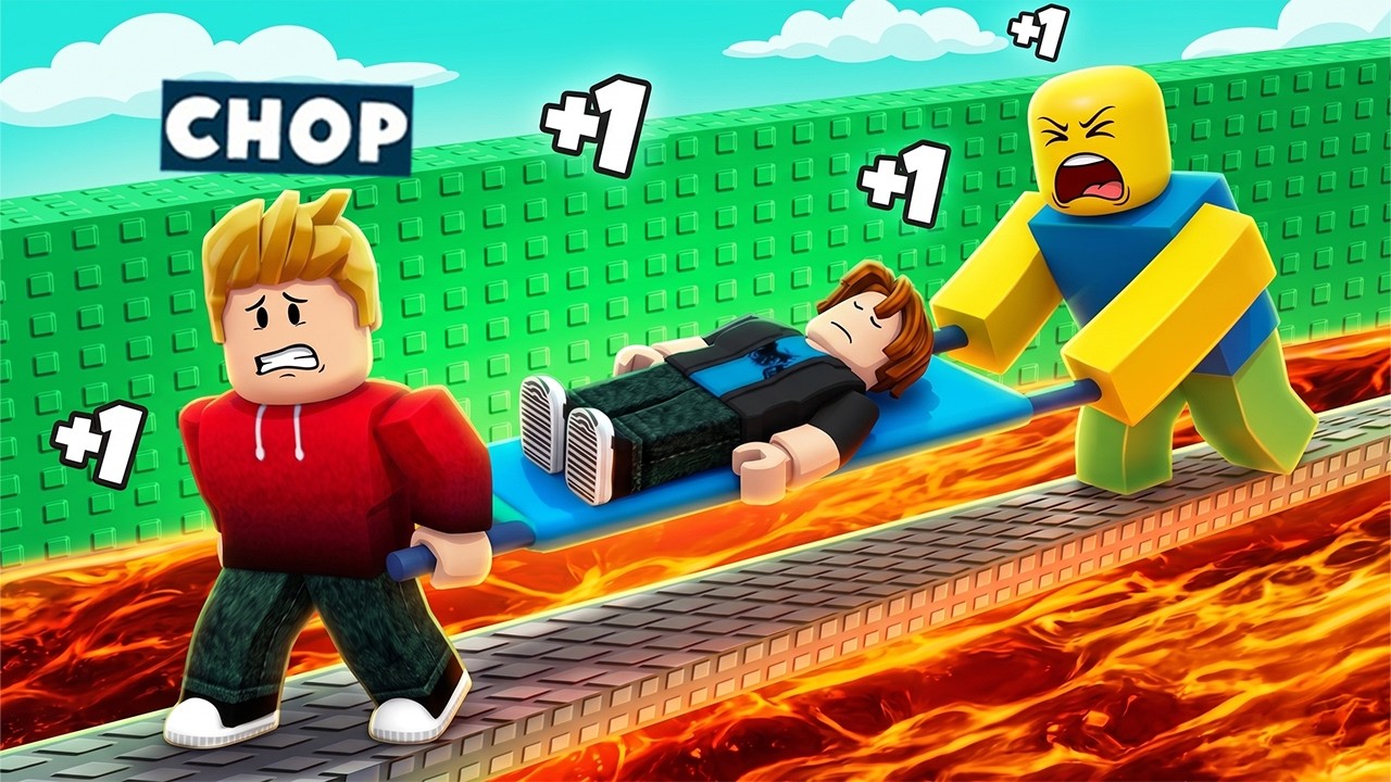 ROBLOX CHOP AND FROSTY PLAY THE +1 SPEED VS +99999 SPEED HOSPITAL RESCUE