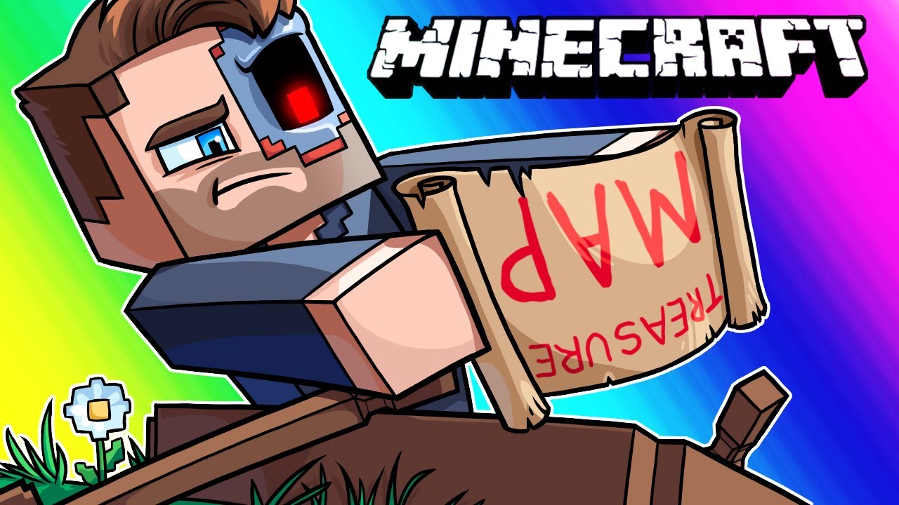 Minecraft Funny Moments - Finding a Canadian Treasure Map!