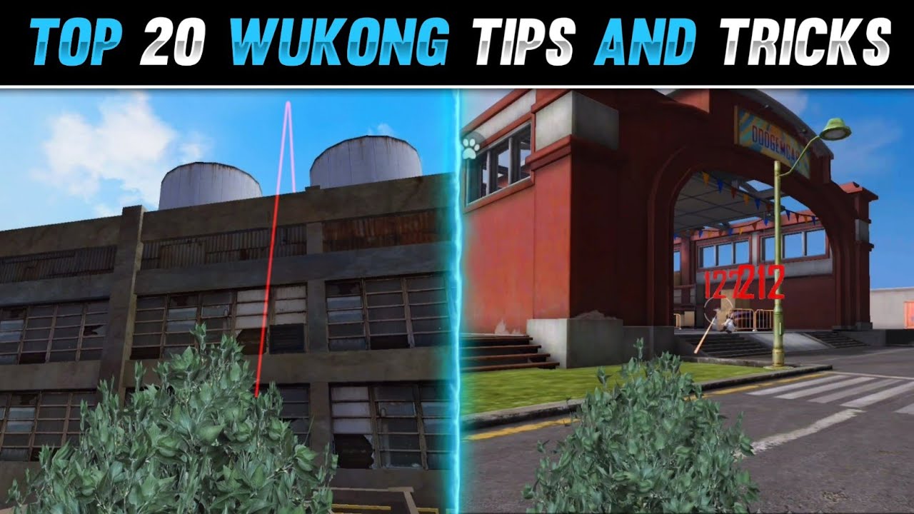 TOP 20 WUKONG TIPS AND TRICKS IN FREE FIRE | WUKONG TIPS AND TRICKS FREE FIRE - GARENA FREE FIRE background