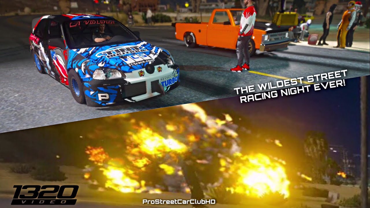(PC) GTA FiveM: 1320 STREET RACING: CRAZIEST RACE NIGHT YET! SnotRocket Plays Mind Games/Explosions background