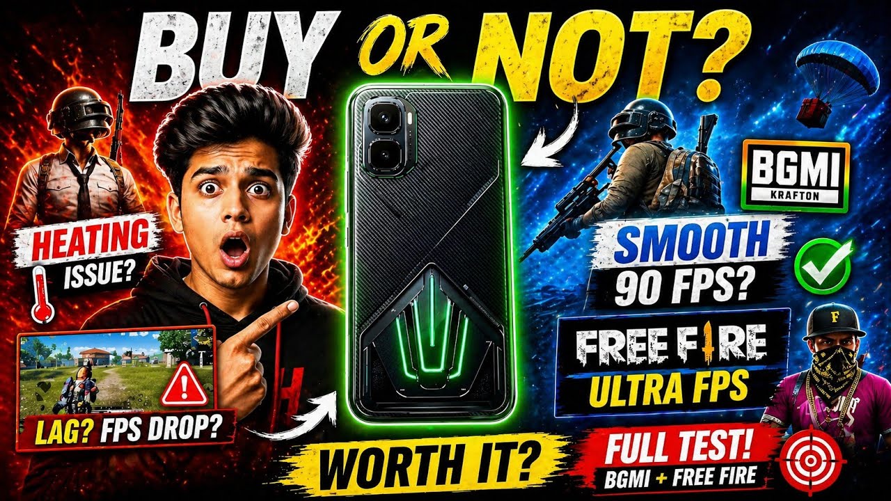 Infinix GT 50 Pro Free Fire Test 🔥 BGMI 90FPS Gameplay + Heating Test "BUY OR NOT" ?