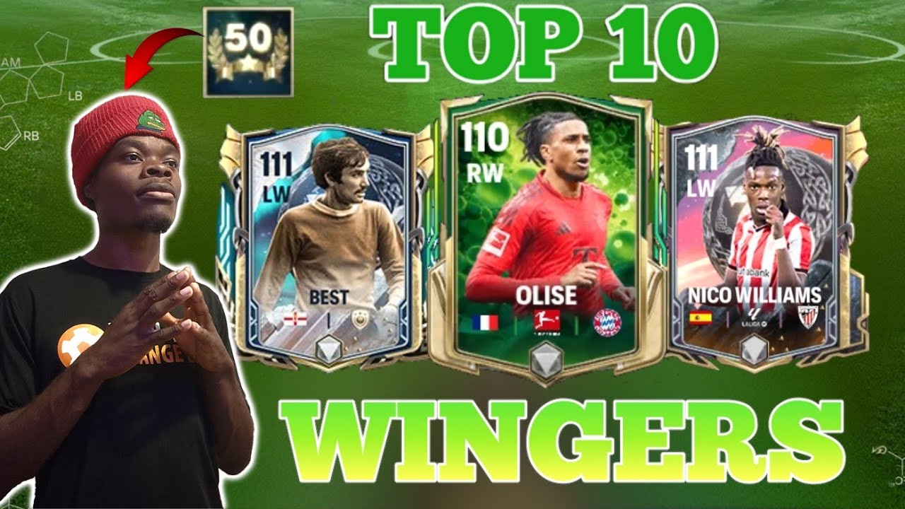 Top 10 Wingers (LW/RW) for H2H after Grassroot Greats UPDATE || FC I Top 50 h2h player - FC MOBILE background